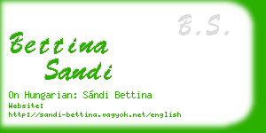 bettina sandi business card